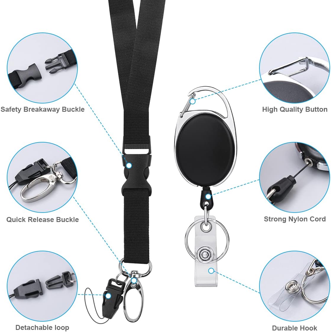 Thumbnail 3 de Vicloon Porte Badge 6 pièces 23,6" 📎