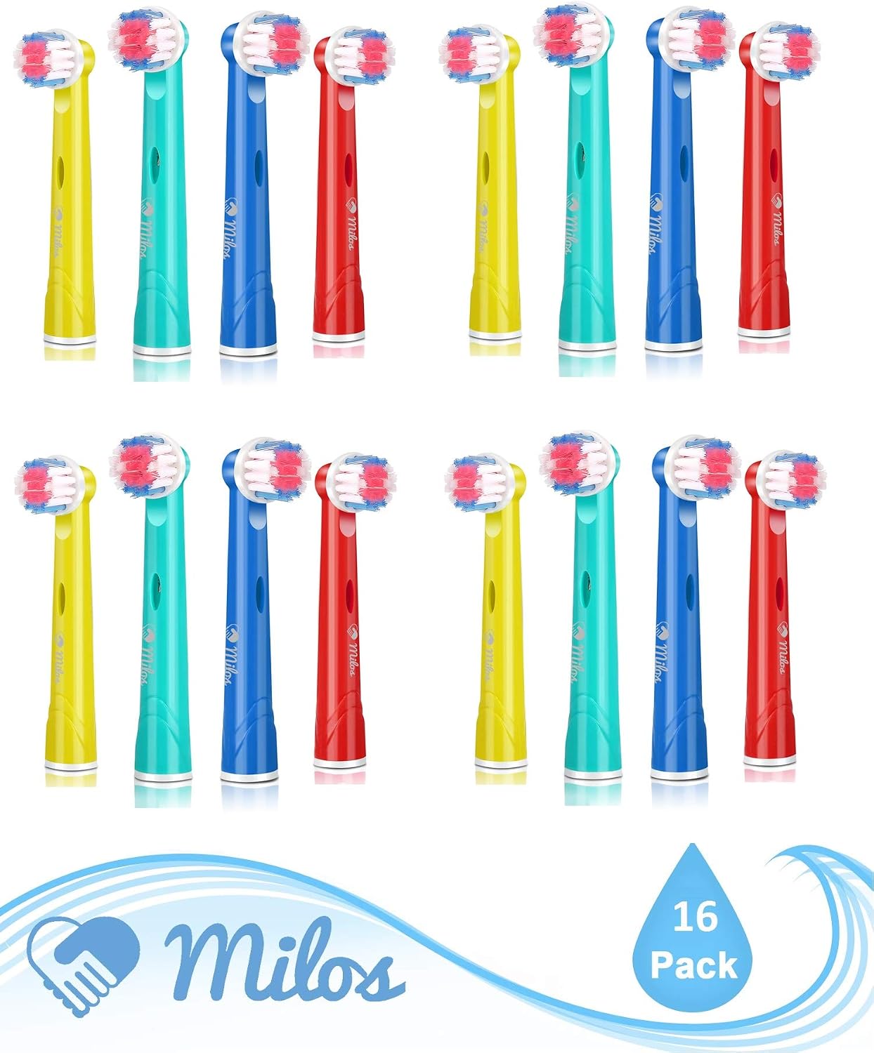 Detalle 2 de Milos Kids 16 Pack Toothbrush Heads