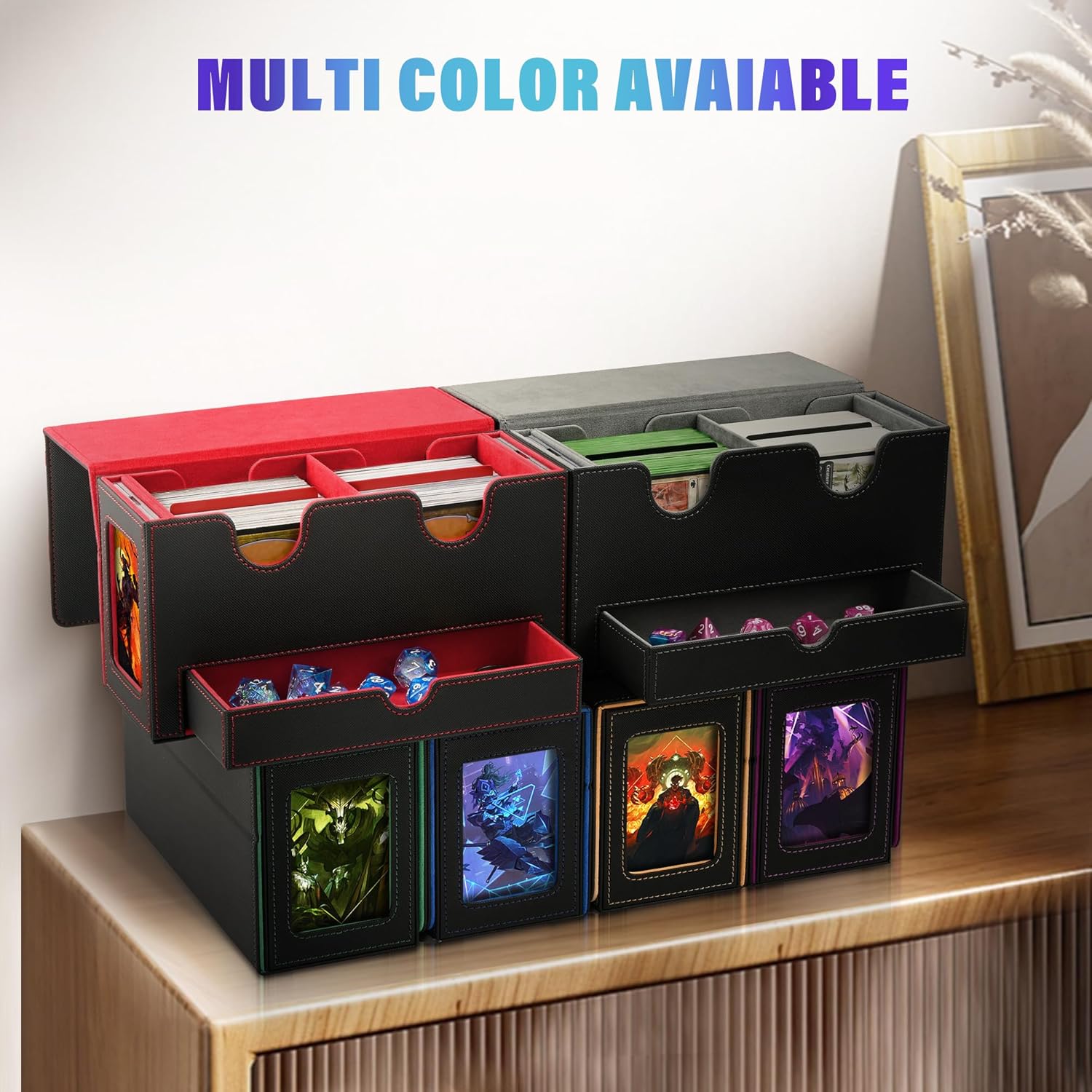Thumbnail 6 de UAONO MTG Deck Box with 2 Commander Displays and Dice Tray