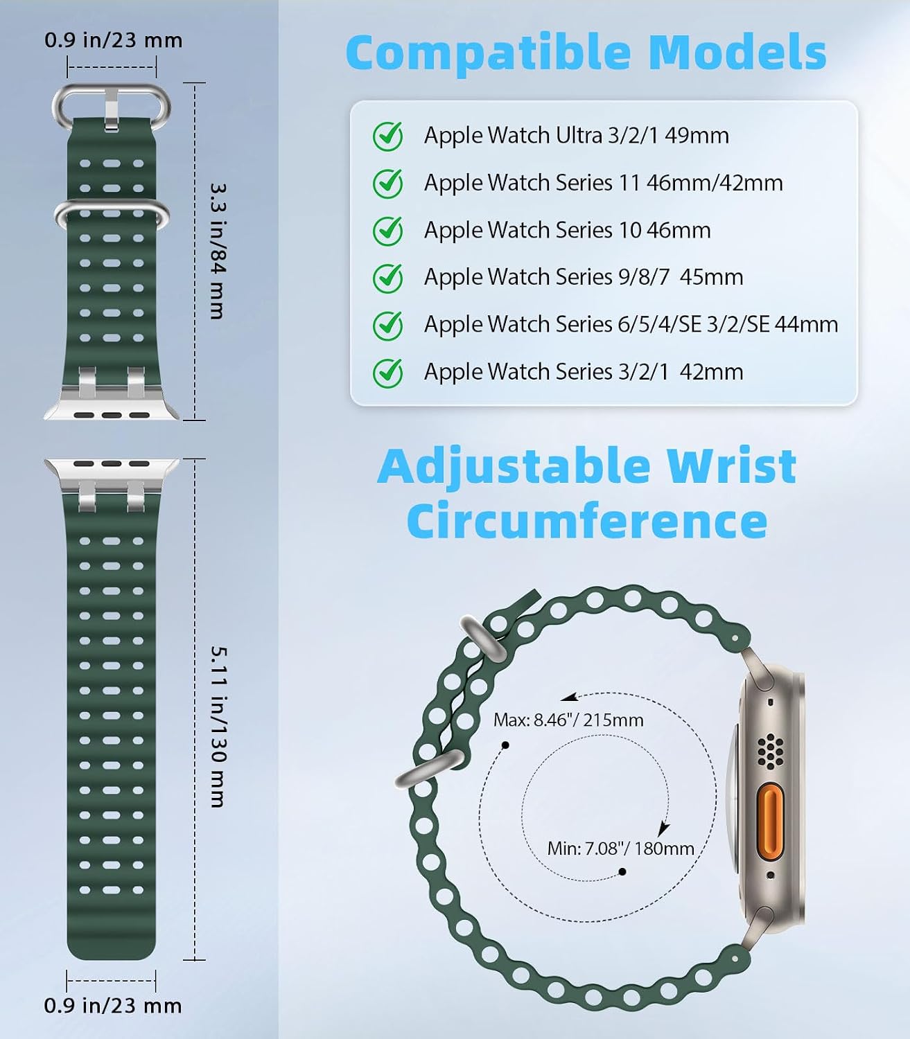 Thumbnail 1 de MoKo Ocean Band for Apple Watch, silicone