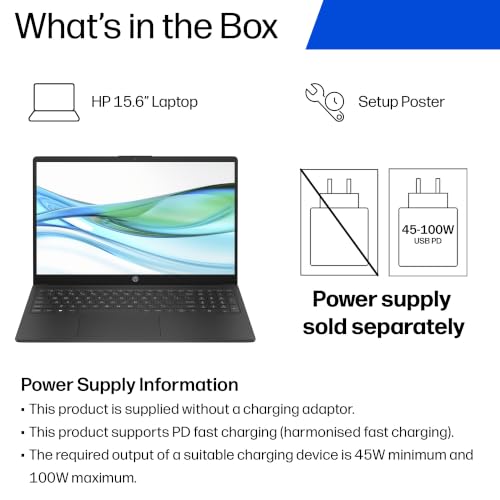 Detalle de HP 15.6" Laptop (15-fd1005sax) with Intel Core i5-120U, 8GB RAM and 256GB SSD