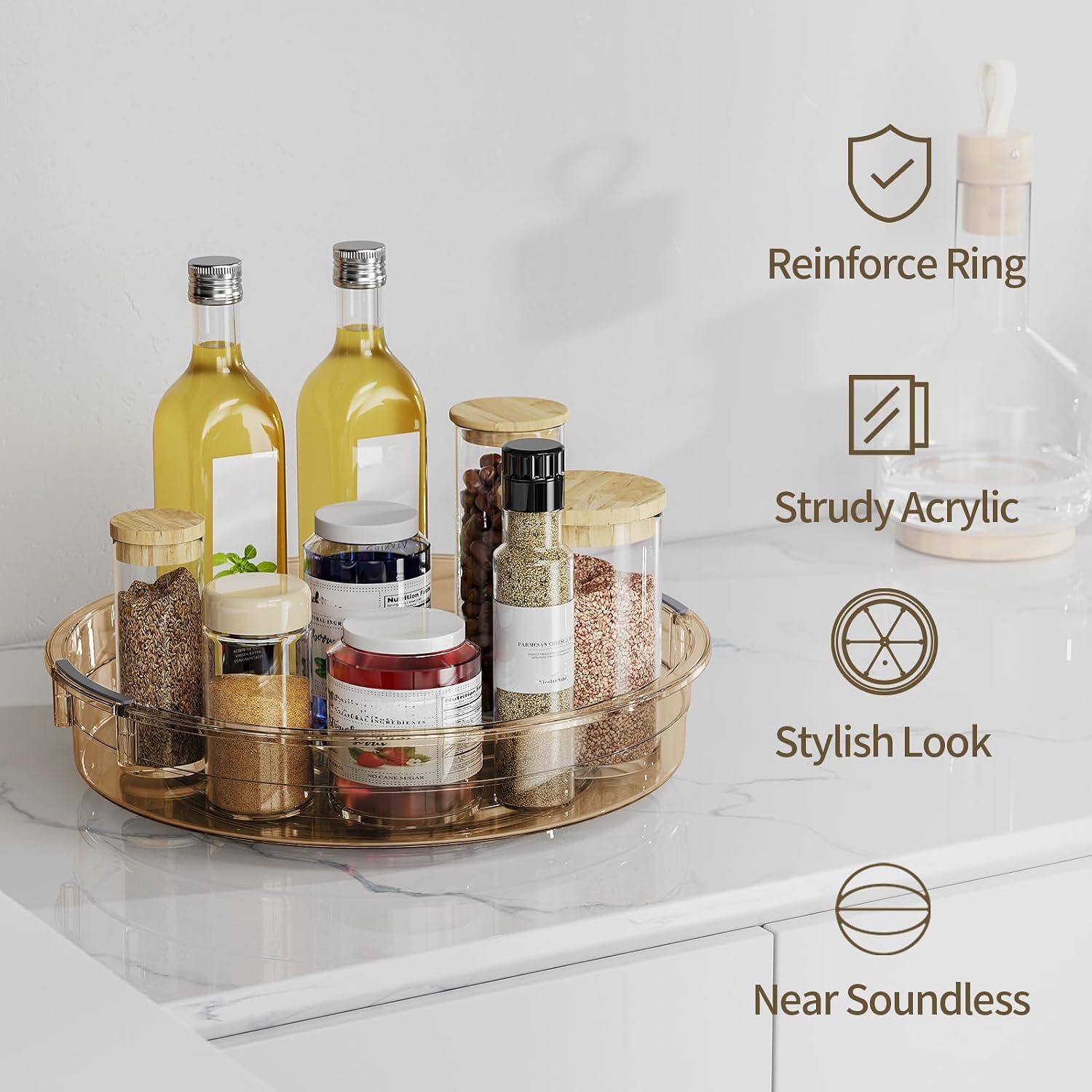 Detalle de LAMU Lazy Susan Organizer, 3 Sizes