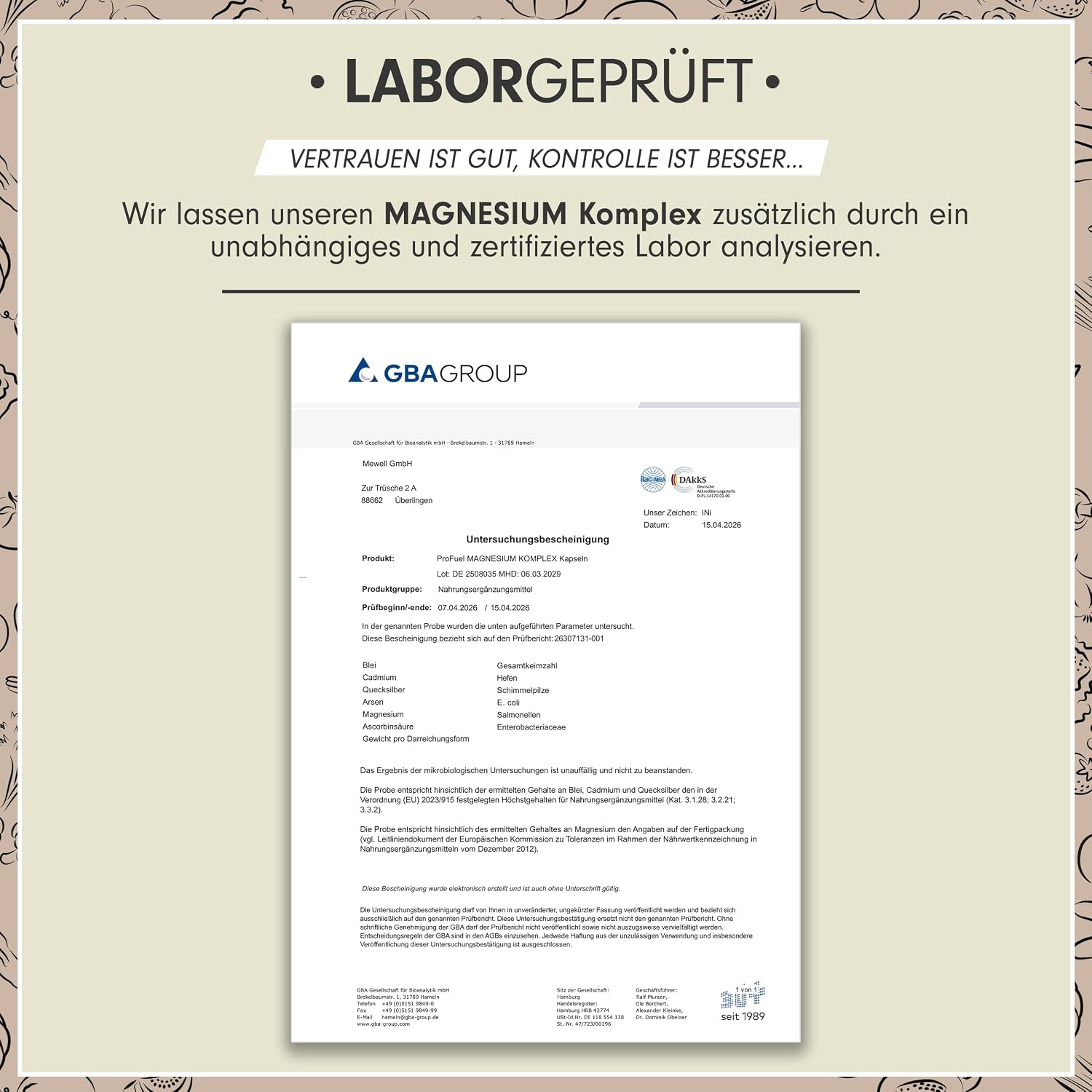 Thumbnail 4 de Magnesium Komplex 400 mg Tagesdosis, 180 Kapseln đź’Š
