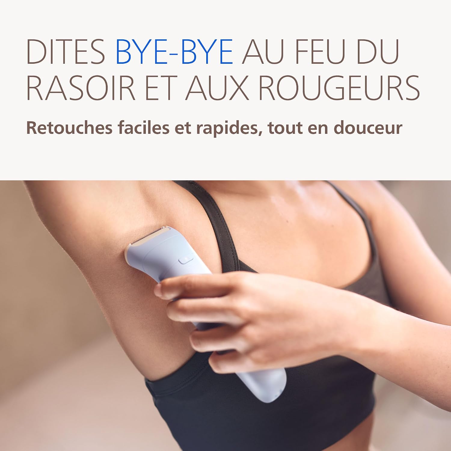 Detalle de Philips Épilateur série 8000 BRE709/00 – épilation sans fil efficace sur peau sèche ou humide