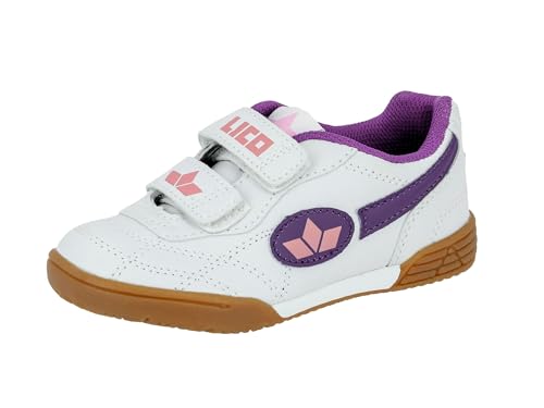 Detalle de Lico Bernie V Unisex Indoor Schuhe – Multisport, Weiß/Lila/Rosa, 31 EU