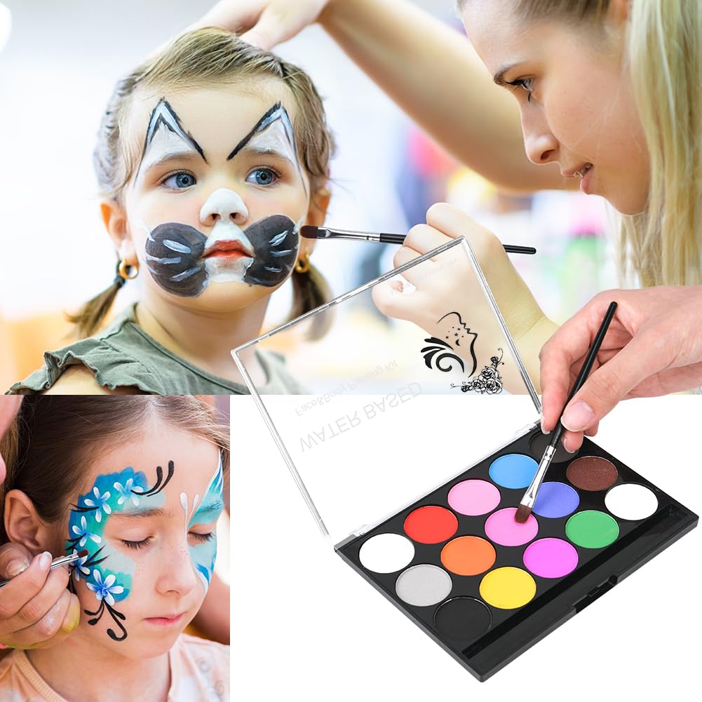 Thumbnail 5 de URAQT Kinderschminke Set – 2er Pack mit UV Face Paint und 15-Farben Schminkpalette für Kinder und Erwachsene