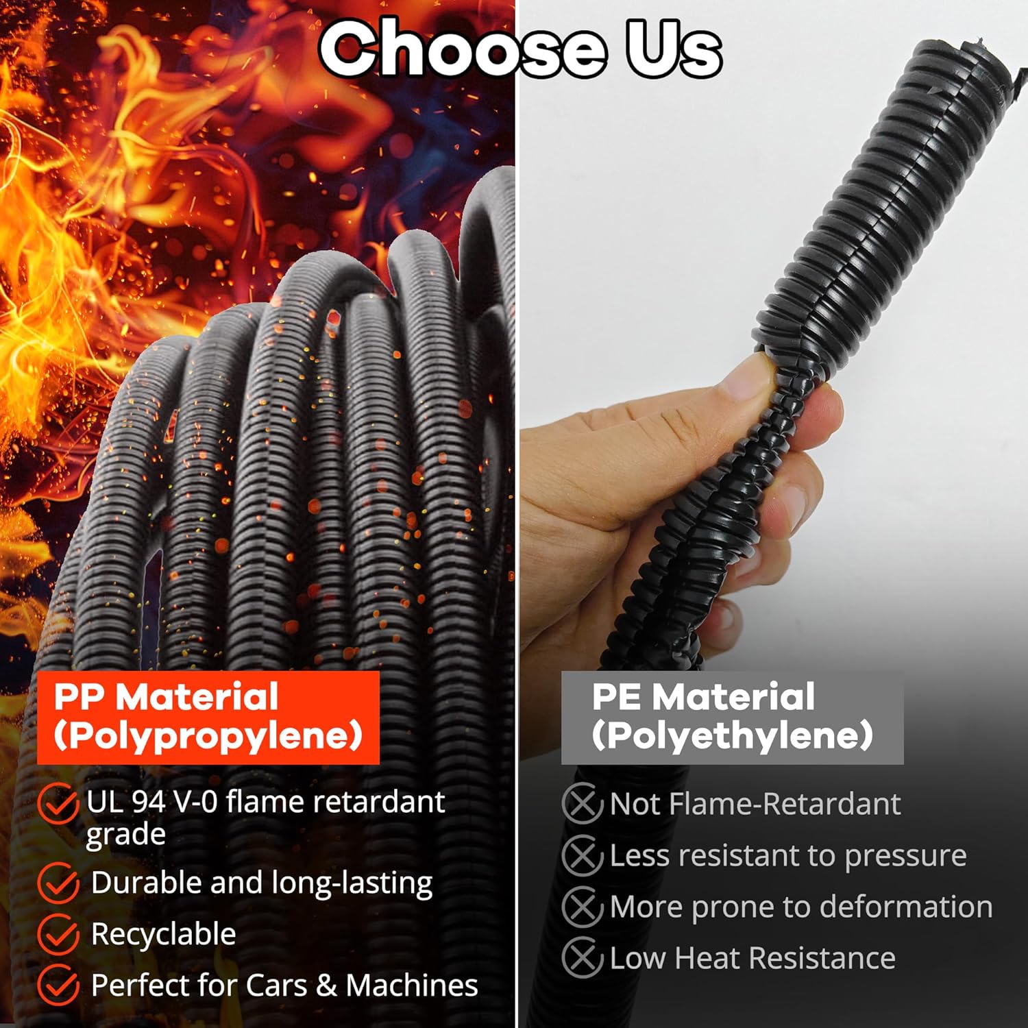 Thumbnail 2 de ZhiYo Kabelschlauch 6 m geschlitzt, Ø6 mm Flexrohr für Kabelschutz (geteilt, temperaturbeständig -40 bis 125 °C)