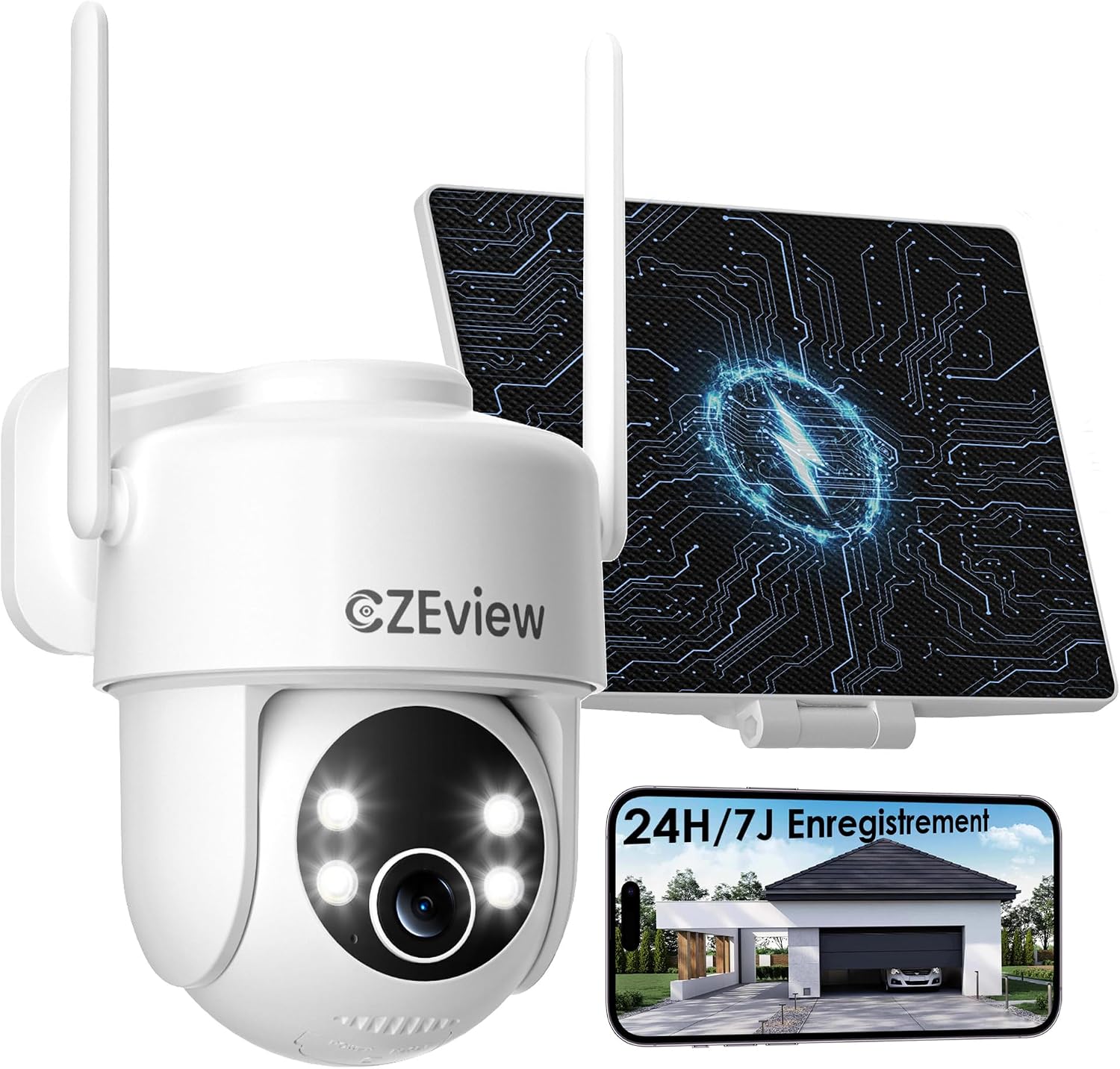 Detalle de CZEview 2e Génération caméra de surveillance 2K, détection 30 m