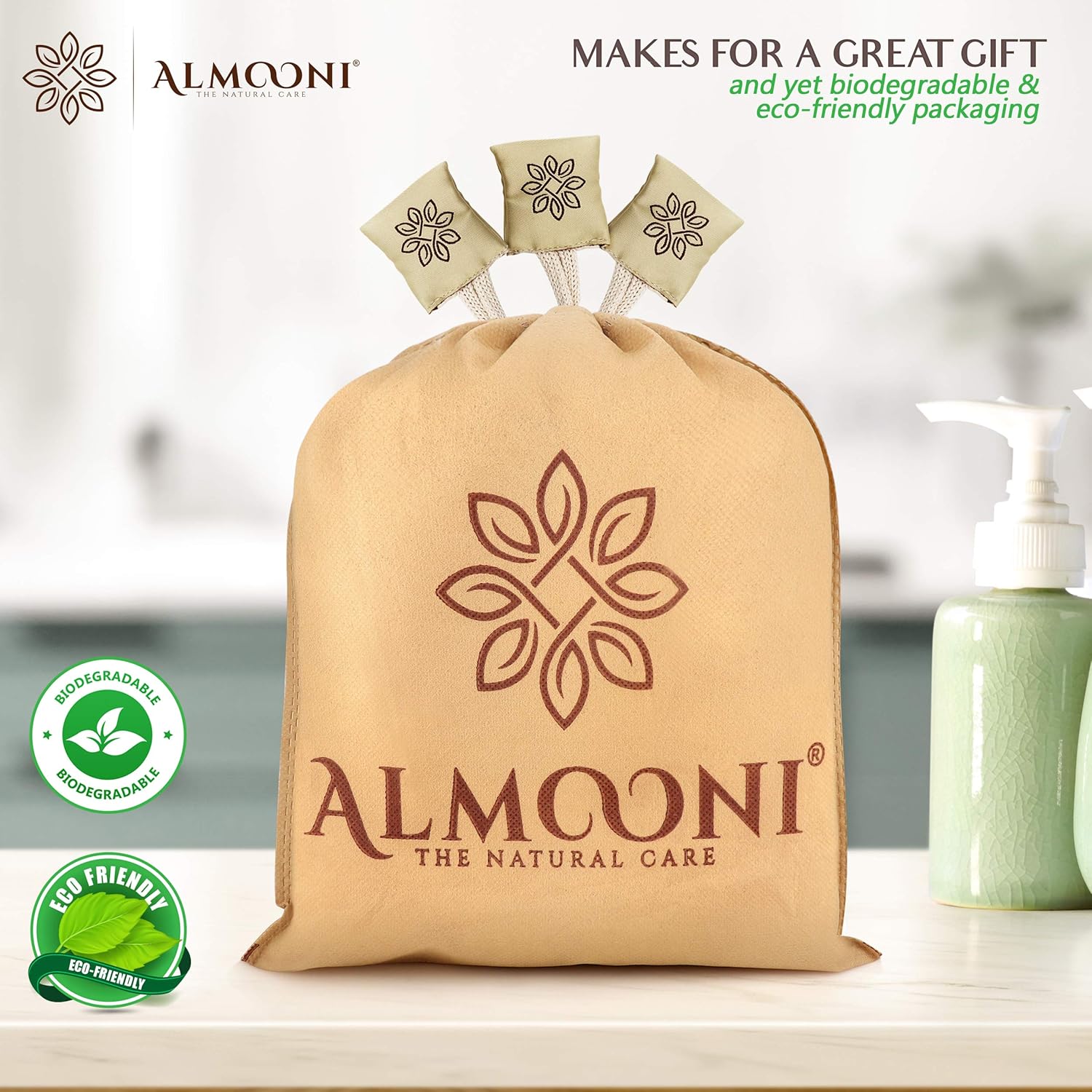 Thumbnail 5 de Almooni Egyptian Loofah Exfoliating Sponge 3-pack