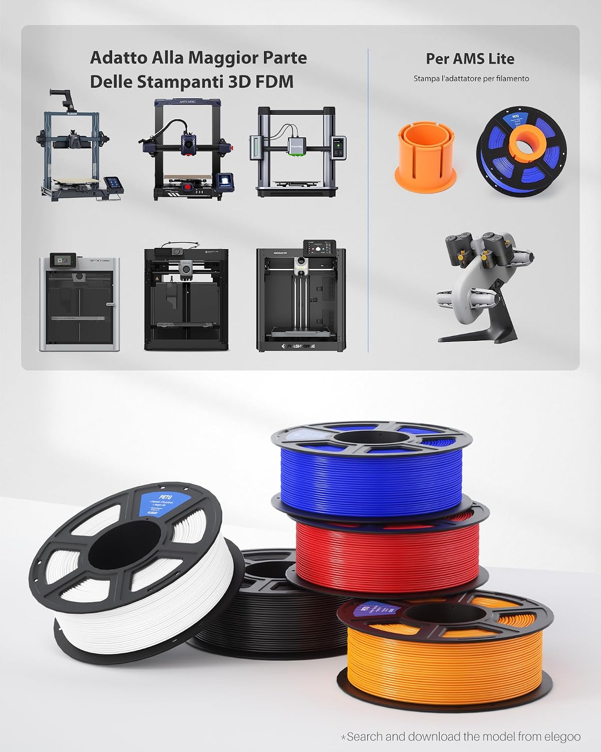 Thumbnail 6 de ELEGOO PETG 1KG 1,75 mm Filamento per stampa 3D