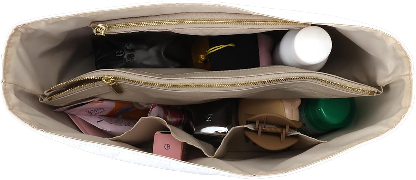 Detalle 2 de GADITIEK Geldbörsen-Organizer für Long champ L Tragetasche (weiß, L) – wasserdichtes Gewebe mit mehreren Taschen
