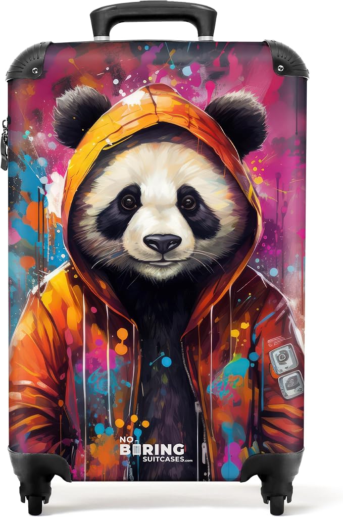 Detalle de NoBoringSuitcases Panda Maleta de Mano ✈️ 55x40x20 cm