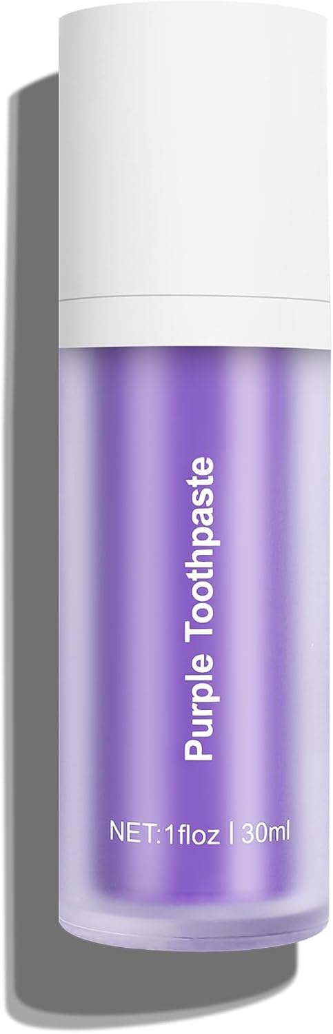 Ktintar Purple Toothpaste for Teeth Whitening: Color-Correcting, Peroxide-Free Whitening