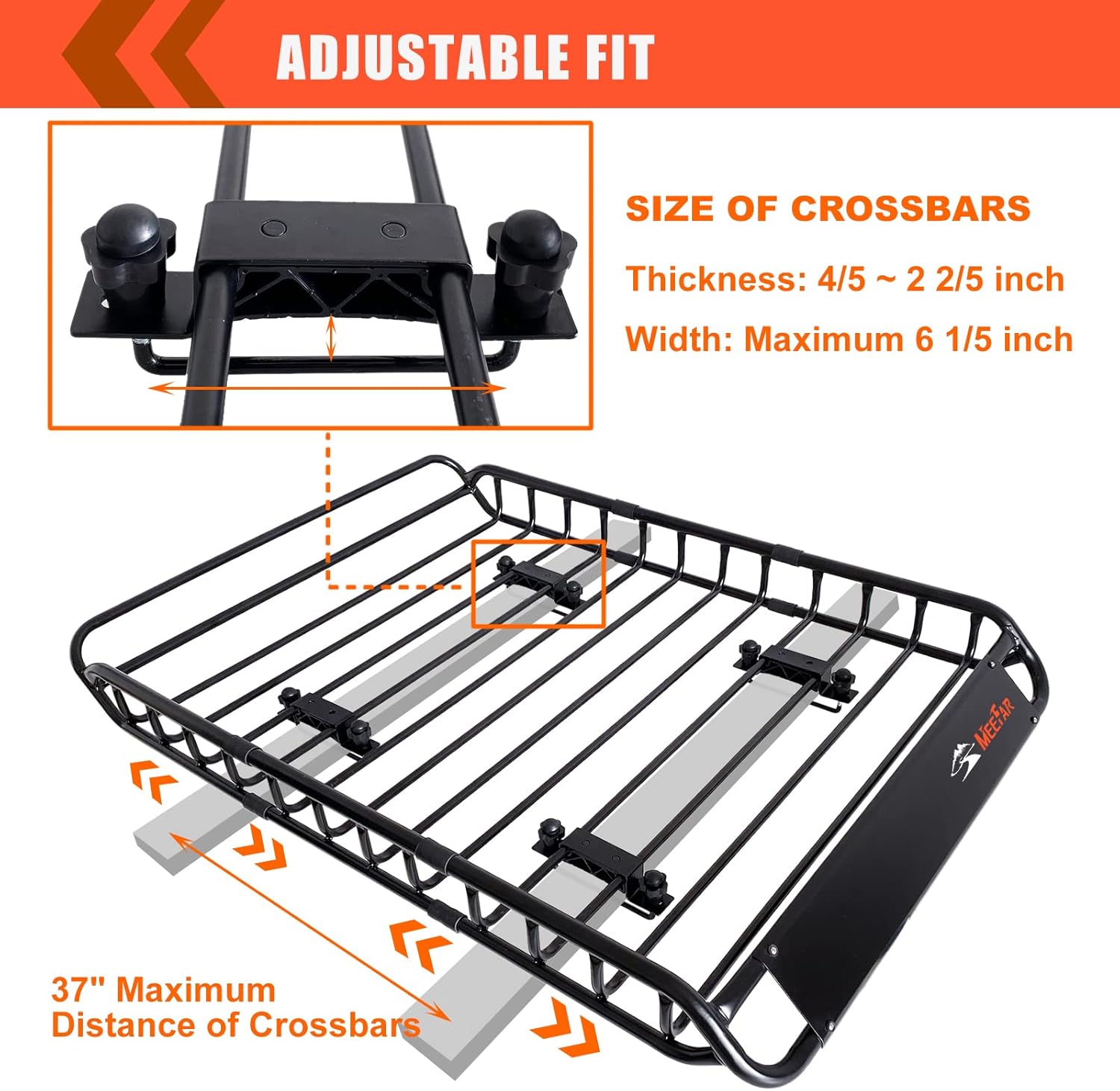 Thumbnail 5 de MeeFar Roof Cargo Basket 51" x 36" 200 lb