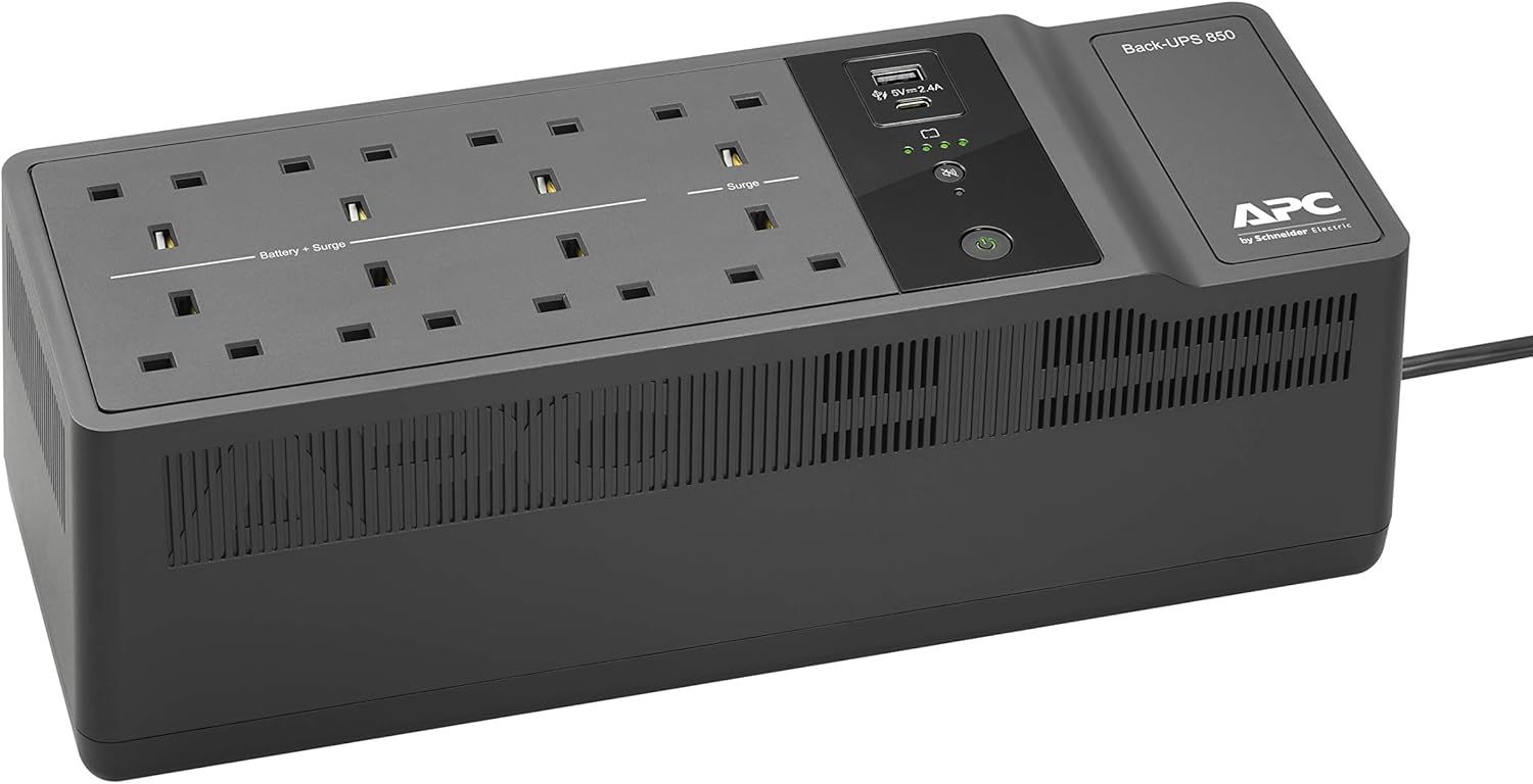 Thumbnail 2 de APC by Schneider Electric Back-UPS ES BE850G2-UK 850VA UPS with 8 outlets and USB charging