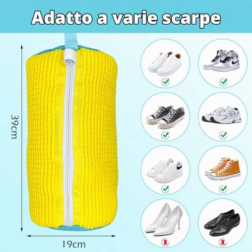 Detalle 2 de 2 Pezzi Sacchetto per Lavare Scarpe Zaknszan: Protezione e Cura durante il Lavaggio in Lavatrice