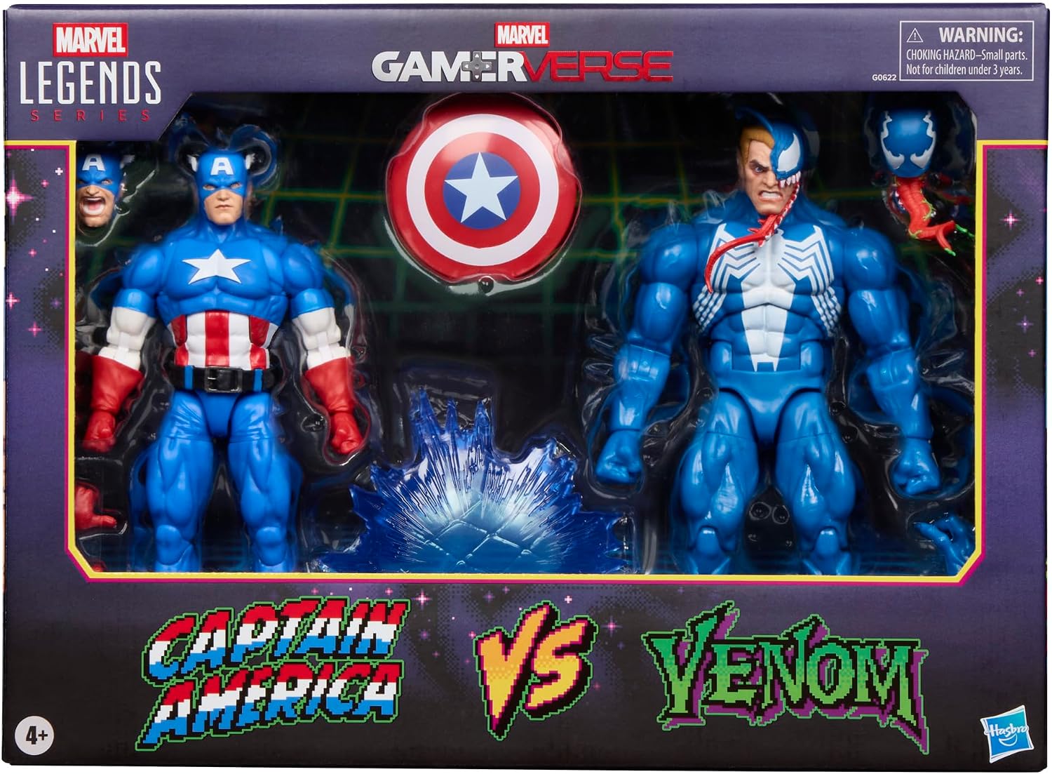 Detalle 2 de Marvel Press Gamerverse Captain America vs Venom 15 cm