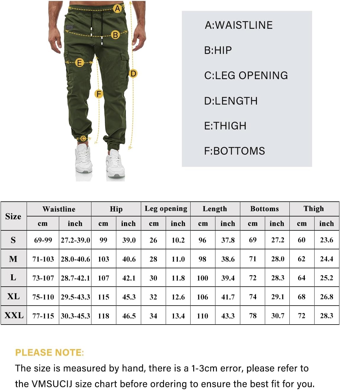 Thumbnail 5 de VMSUCIJ Pantalones joggers hombre algodón