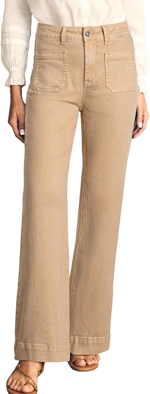 Detalle de Astylish AHBW7874977-P Women's High-Waisted Wide-Leg Jeans