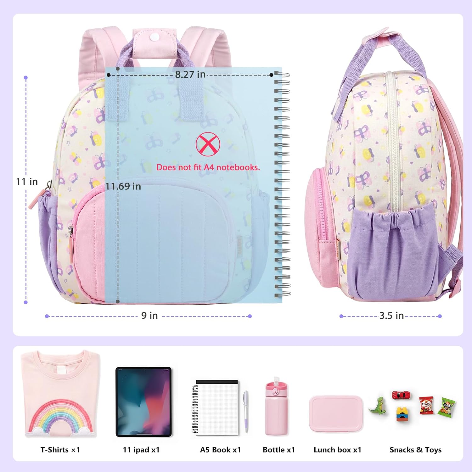 Detalle de GAGAKU toddler backpack 11x9x3.5inch kids rucksack