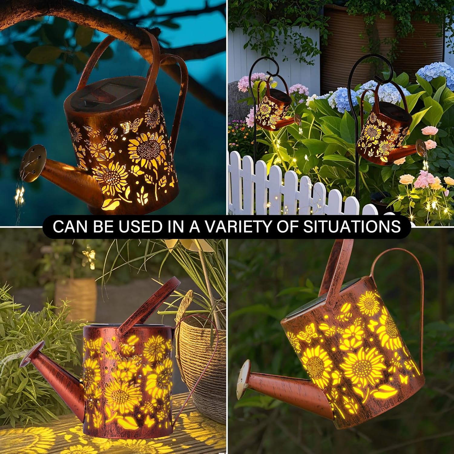 Detalle 2 de LOVERUIS Sunflower Solar Watering Can Light