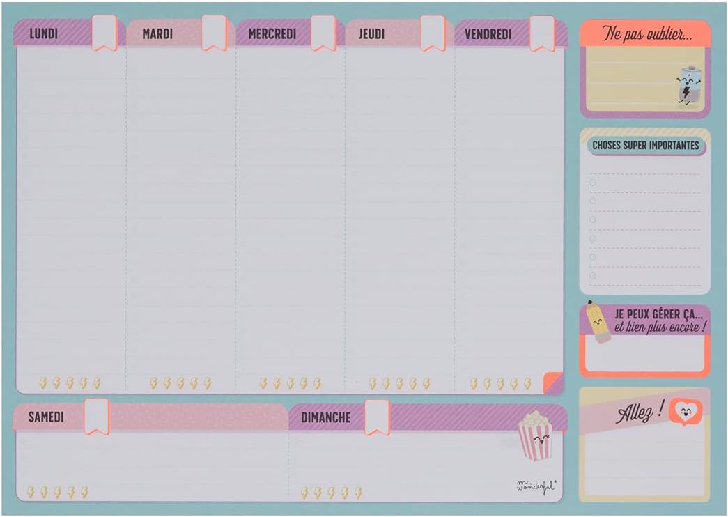 Thumbnail 1 de Mr. Wonderful Planning semainier – l’organiseur qui peut aider à réaliser vos rêves