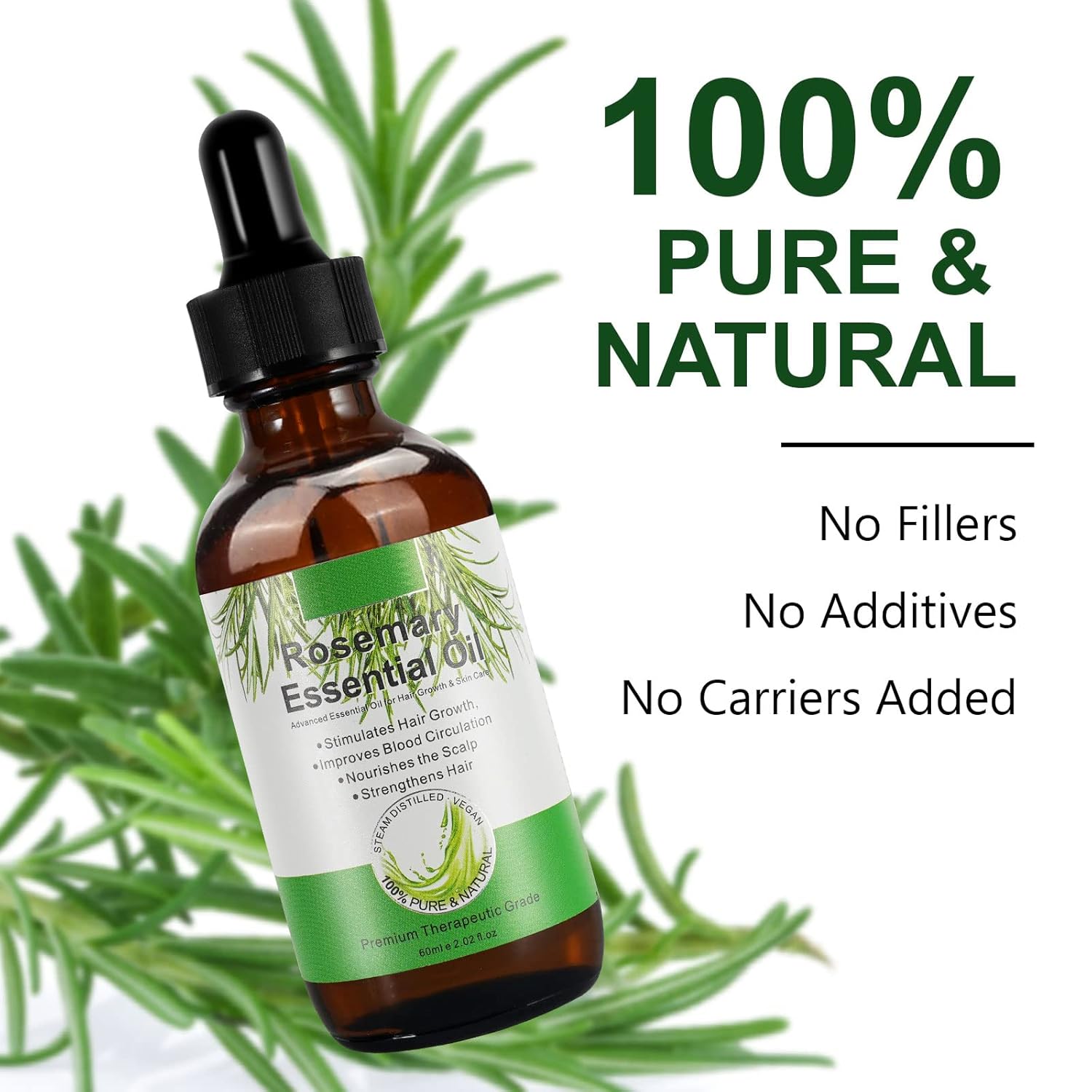 Thumbnail 1 de VXHDAG Rosmarinöl für Haarwachstum & Hautpflege – 100% reines ätherisches Rosmarinöl, 60 ml