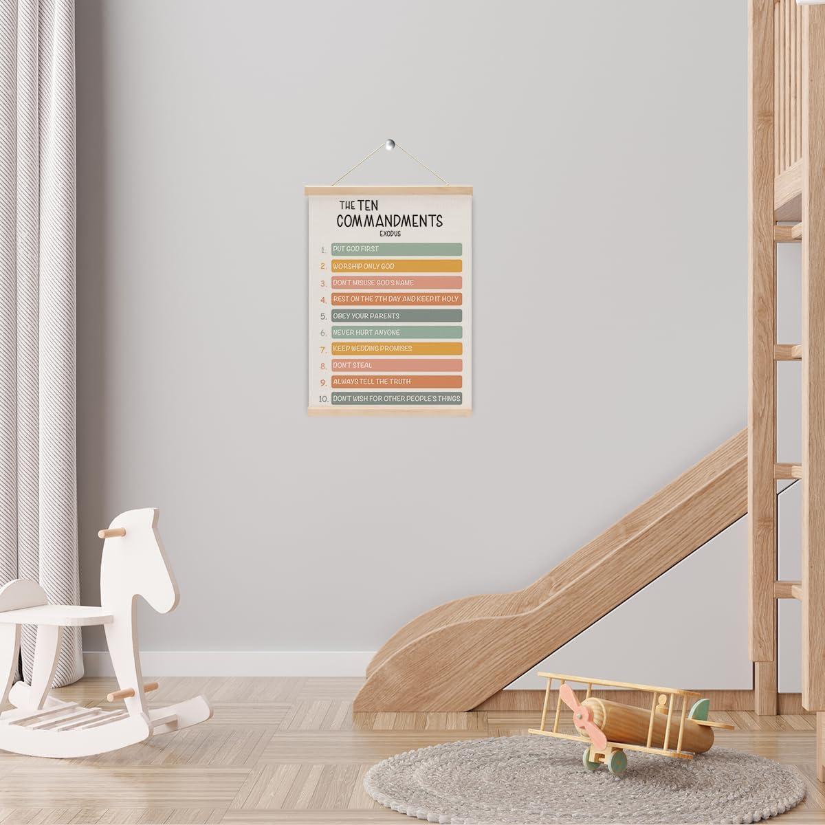 Thumbnail 1 de Ten Commandments Wall Art Banner, 12 x 16 Inch
