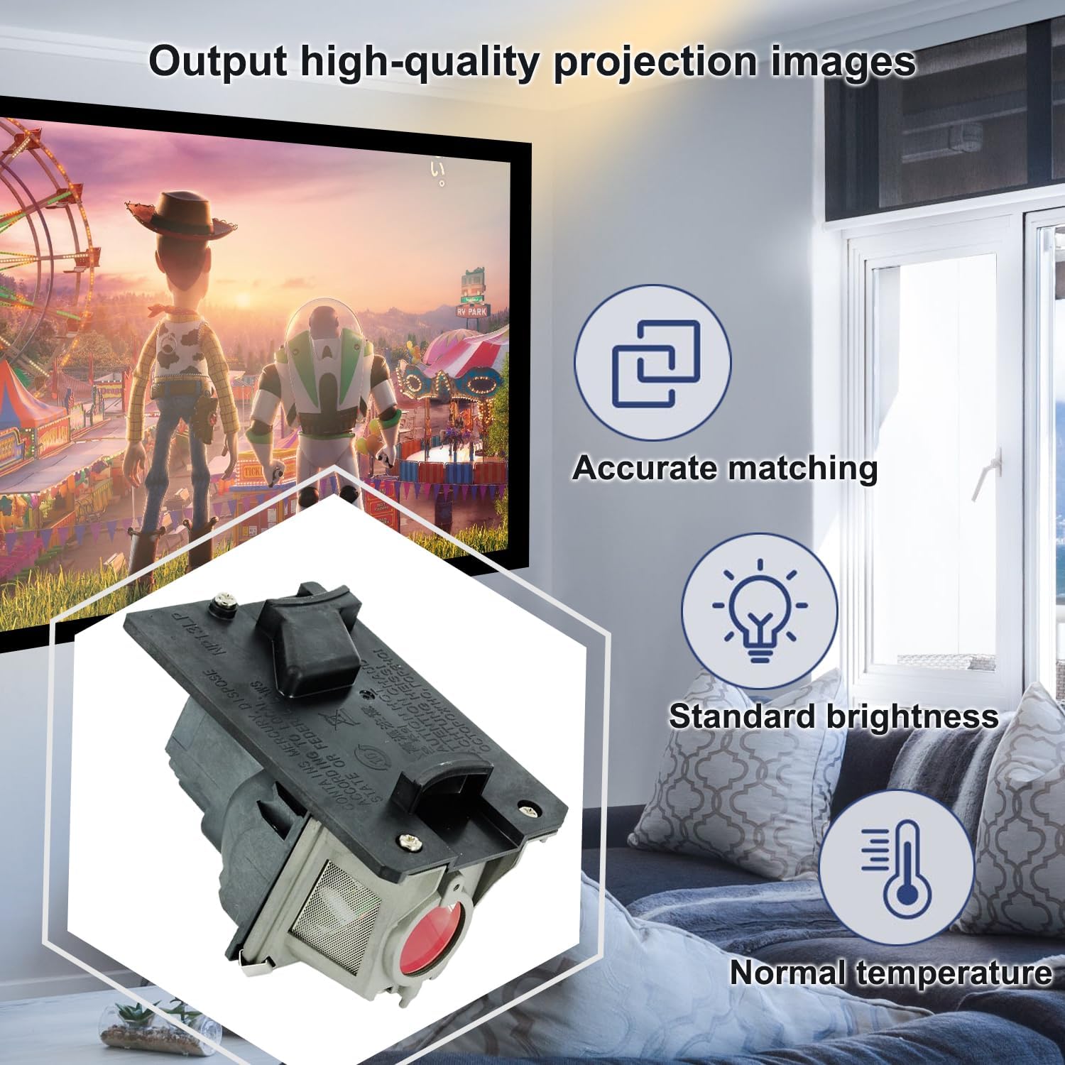 Thumbnail 2 de iReijomoi NP13LP replacement lamp with housing for NEC projectors