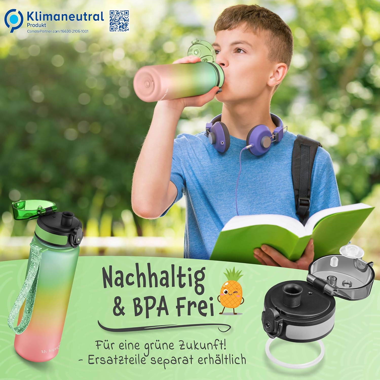 Thumbnail 6 de My Vesperbox Minny Kinder-Trinkflasche 500ml – Auslaufsicher, BPA-frei & Komplett-Set