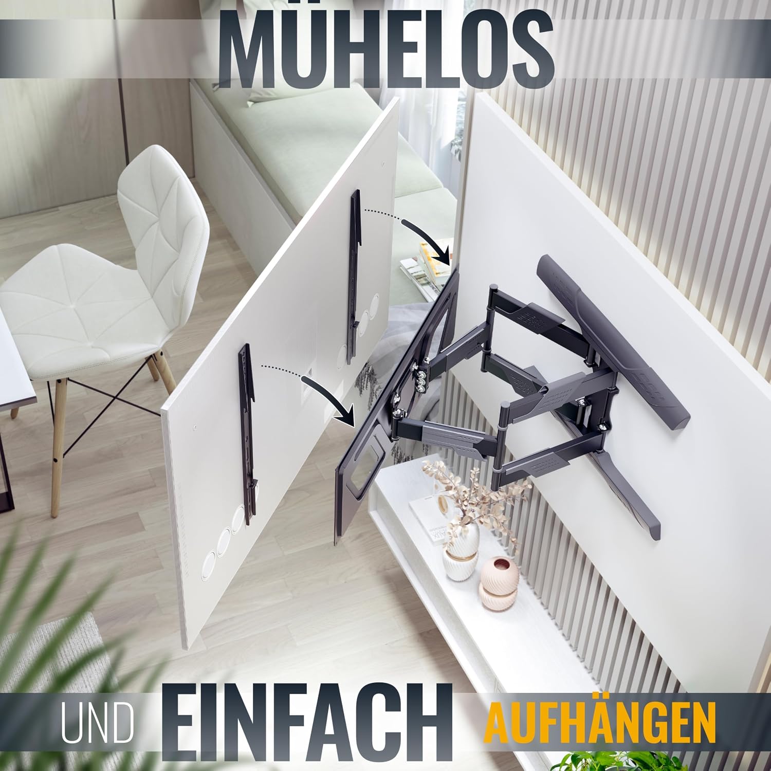 Detalle 2 de RICOO S9564 TV Wandhalterung für 40–75 Zoll 45 kg