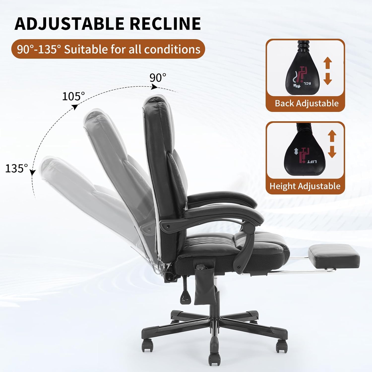 Detalle 2 de Zuacs Massage Office Chair, 400 lb Capacity