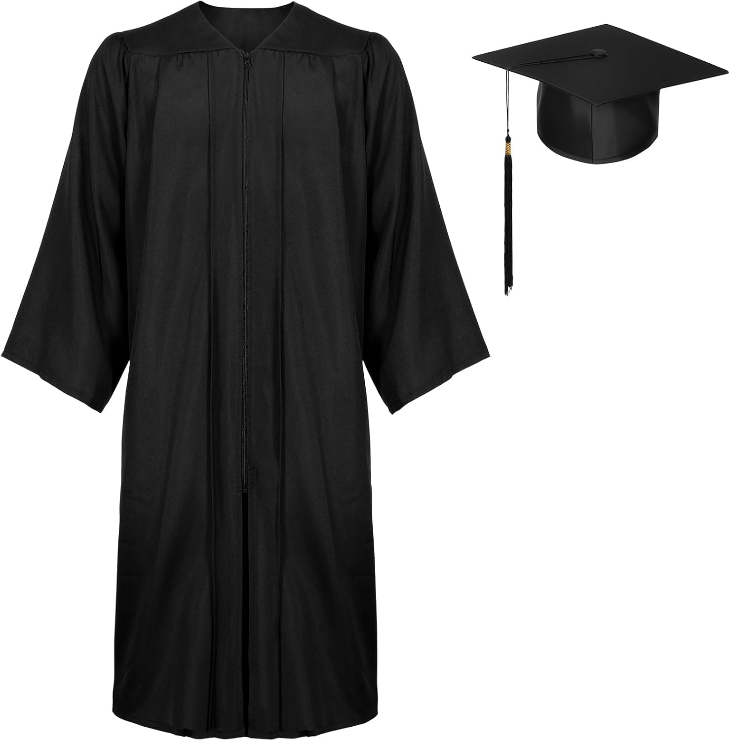 Detalle de AUYAO afstudeertoga met baret voor volwassenen, polyester, S/M/L