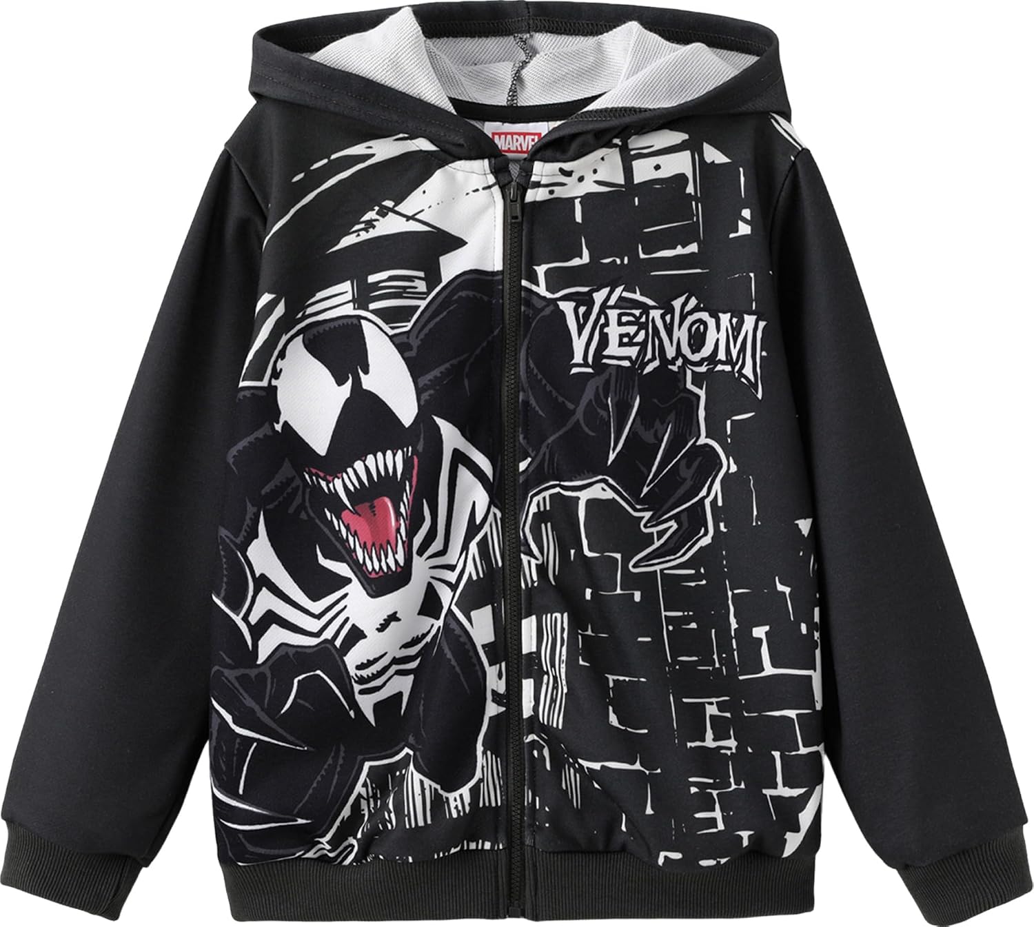 Detalle de Marvel Kids’ Graphic Zipper Hoodie, 100% Polyester with Ribbed Cuffs