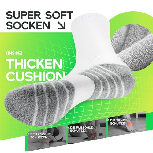 Thumbnail 2 de TUUHAW Chaussettes Homme 43-46 Blanche – Chaussettes de sport en coton