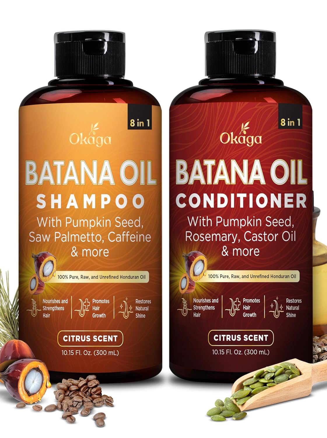 Detalle de Okaga Batana Oil Shampoo & Conditioner Bundle