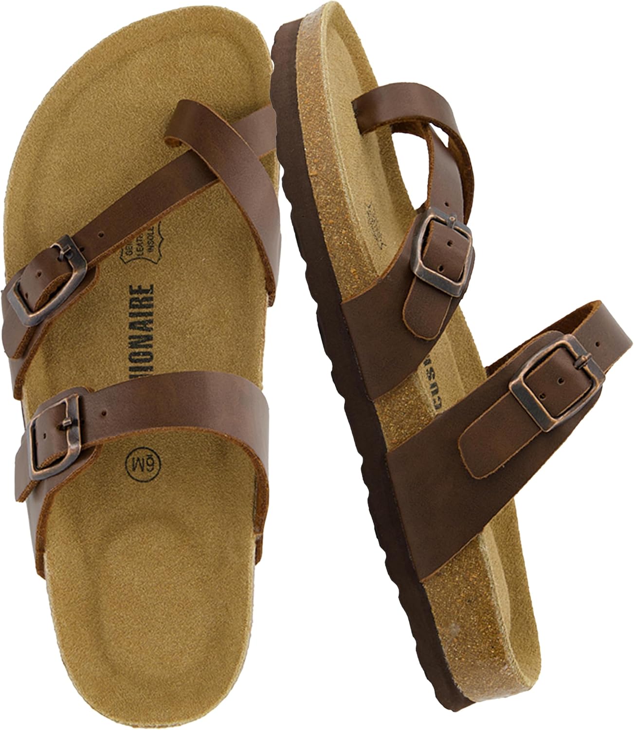 Detalle de CUSHIONAIRE LUNA-Parent Luna Sandals with Crossover Straps and Arch Support
