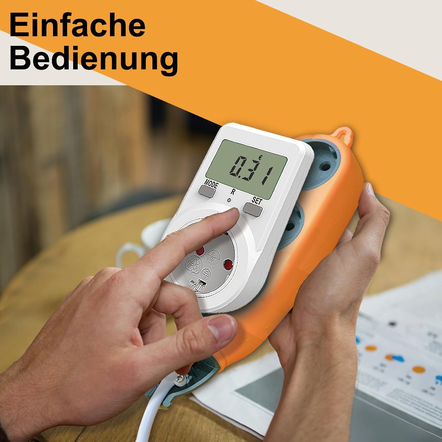 Thumbnail 2 de NOVKIT Stromzähler für Steckdose – Energiekostenmessgerät mit Speicherfunktion (230V / 16A / 3.680W)