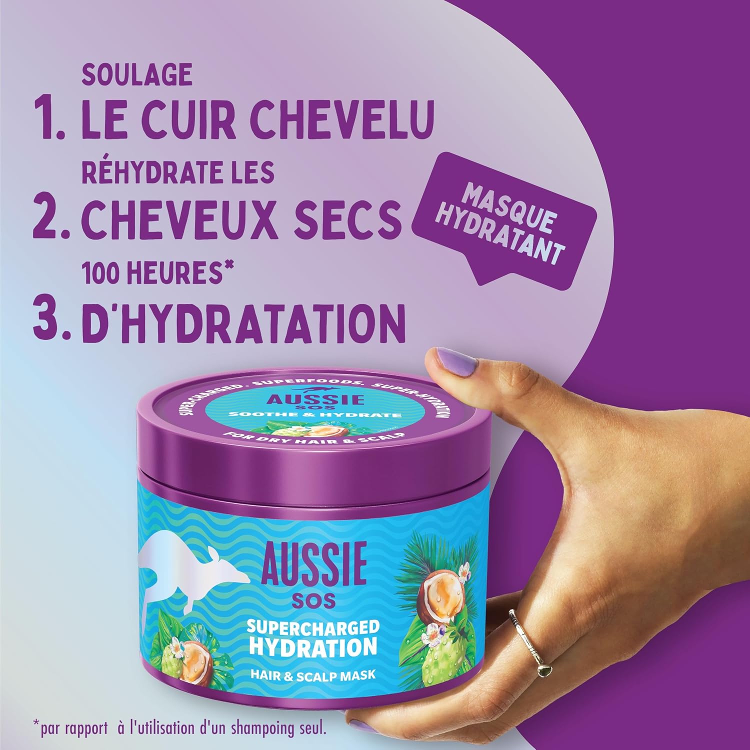 Detalle 2 de Aussie SOS Hydratation 500ml Masque cheveux
