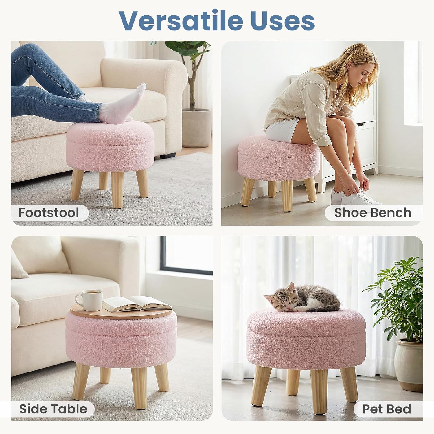 Detalle de DUMOS Storage Ottoman in Boucle