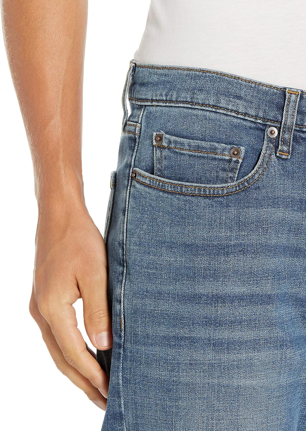 Detalle de Amazon Essentials Herren Bootcut-Jeans mit gerader Passform – Auslauffarben