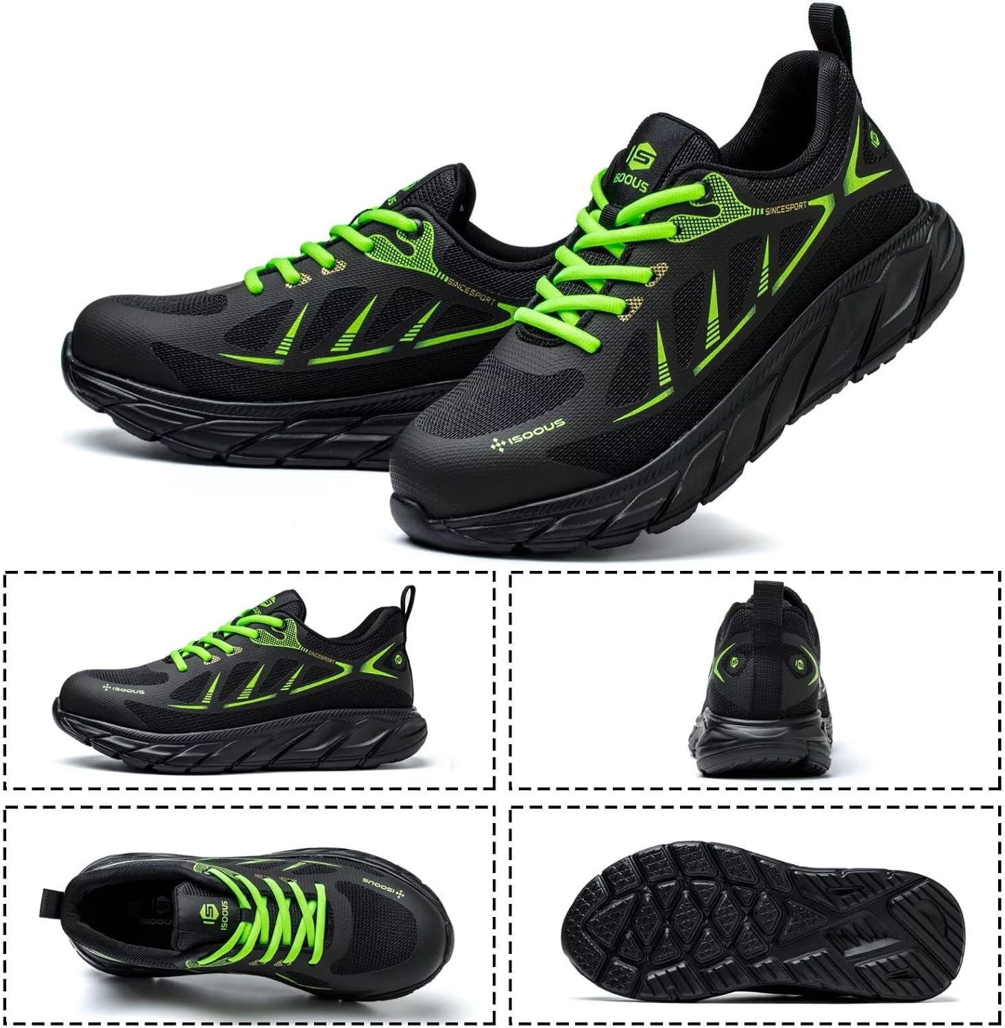 Thumbnail 1 de ISOOUS Scarpe antinfortunistiche uomo leggere con punta in acciaio e suola antiscivolo