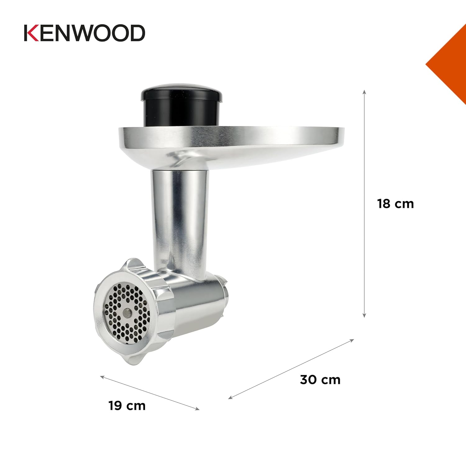 Detalle de Kenwood Fleischwolf KAX950ME Zubehör für Kenwood Küchenmaschinen (silber)