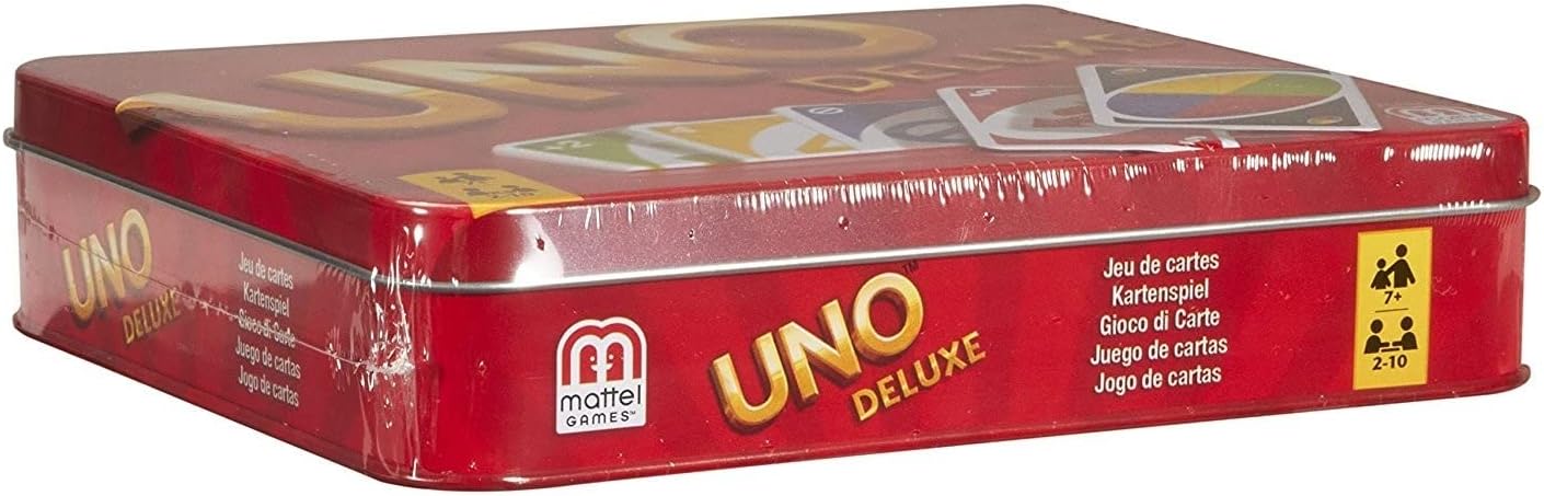 Detalle 2 de Mattel Games UNO Deluxe, jeu de cartes UNO 2-10