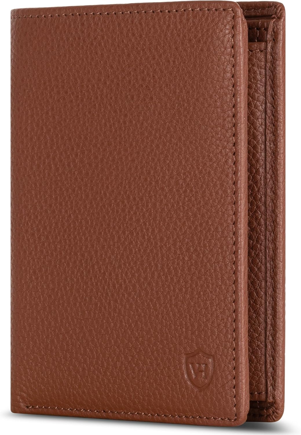 Detalle de VON HEESEN Leder Geldbörse RFID-Schutz – Echtleder Brieftasche Cognac-Braun