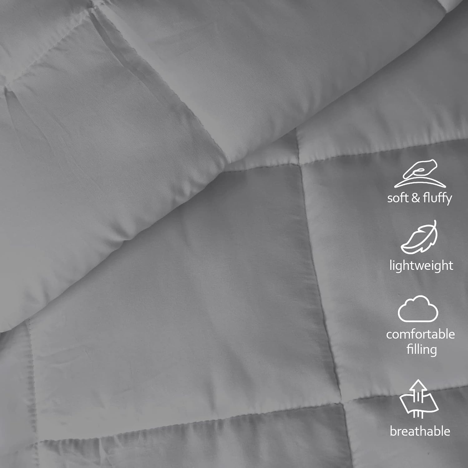 Detalle 2 de Moonsea MOON10769T Down Alternative Comforter, Queen 88" x 88", Gray