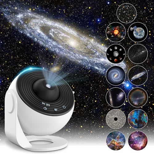 Detalle de Mexllex Proiettore Stelle: Galaxy HD, 13 dischi, cielo stellato e timer per camera da letto