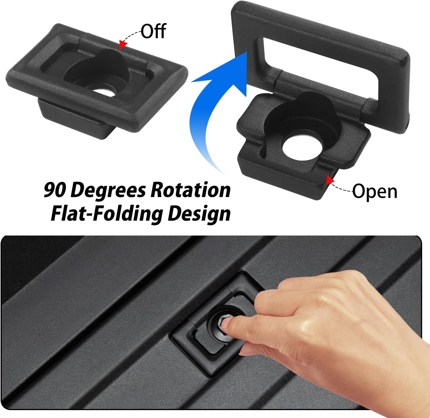 Detalle 2 de BIHEE Truck Bed Tie-Down Anchors for Cybertruck
