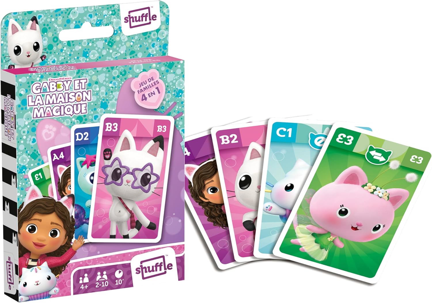 Thumbnail 3 de Shuffle – Gabby e la Casa Magica: 4 Giochi in 1, per 2–10 giocatori e Famiglie dai 4 anni