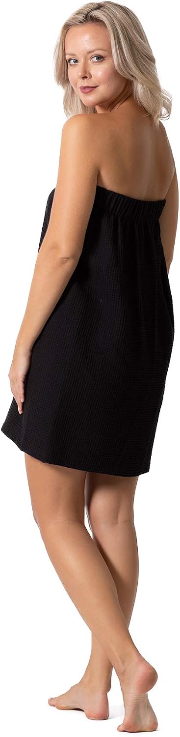 Detalle 2 de Turkish Linen Women’s Waffle Spa Body Wrap with Adjustable Closure